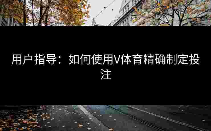 用户指导：如何使用V体育精确制定投注