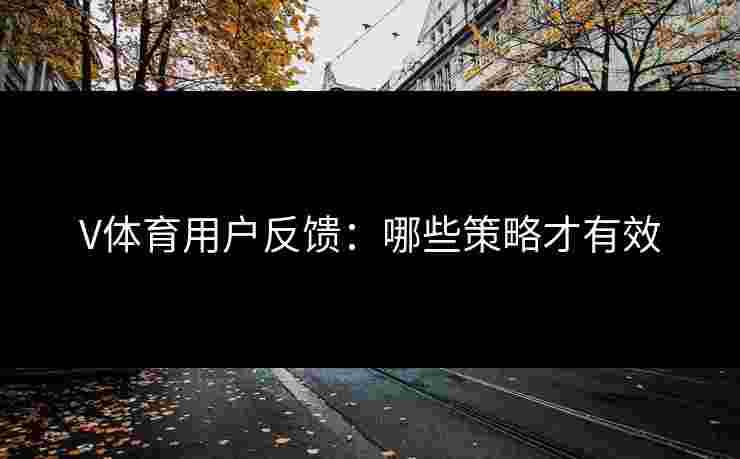 V体育用户反馈：哪些策略才有效