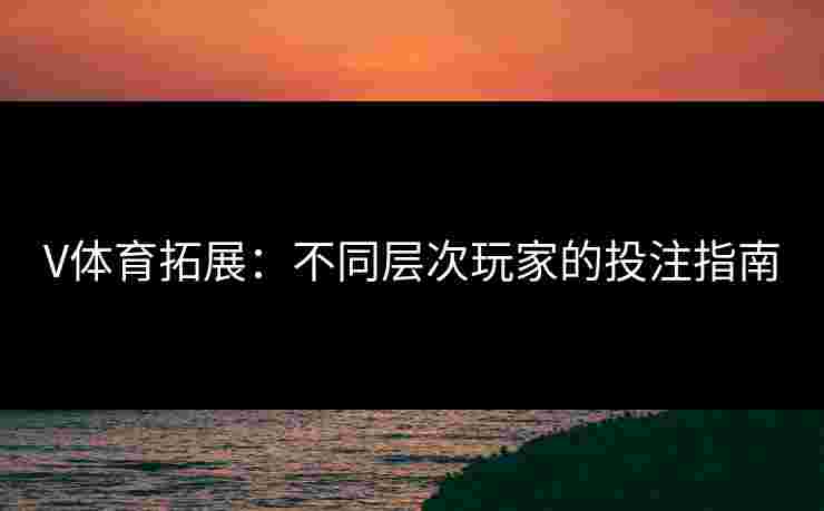 V体育拓展：不同层次玩家的投注指南