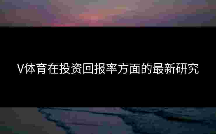 V体育在投资回报率方面的最新研究